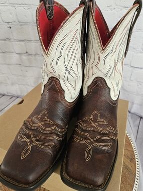 Ariat Women's Brown and White Western Cowboy Boots